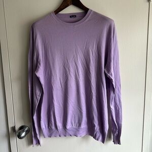 Kiton Lavendar Cotton Crew Neck Sweater